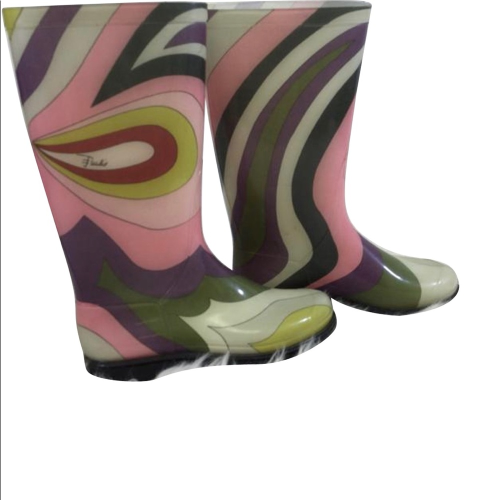 Emilio Pucci Rubberized Rainboots